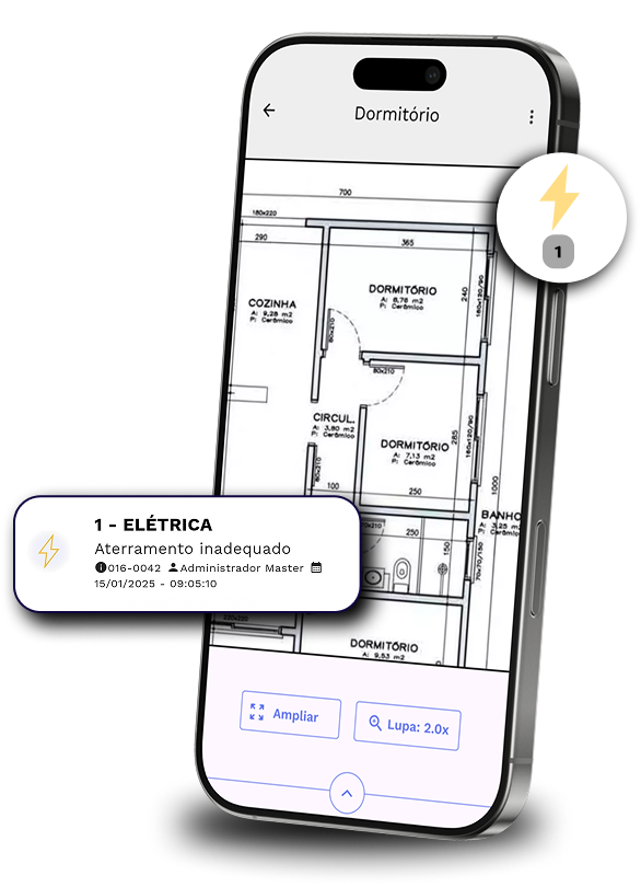 Marcação na planta baixa